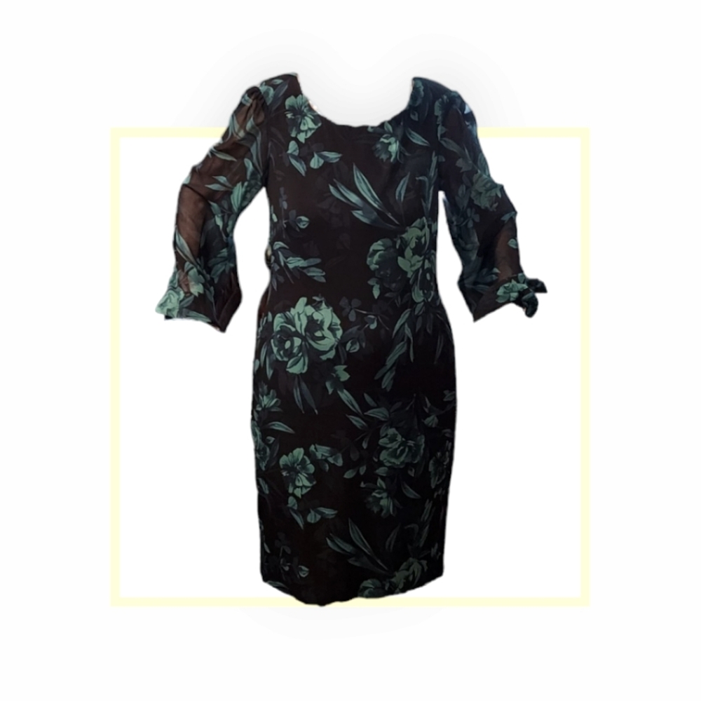 New Connected Apparel Size 6 Green Multi-Color